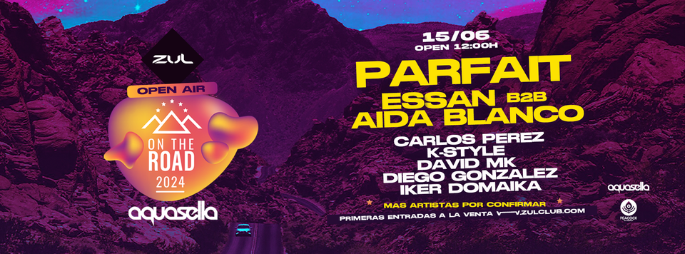 Cartel de Aquasella on the Road en Zul Saltacaballo"