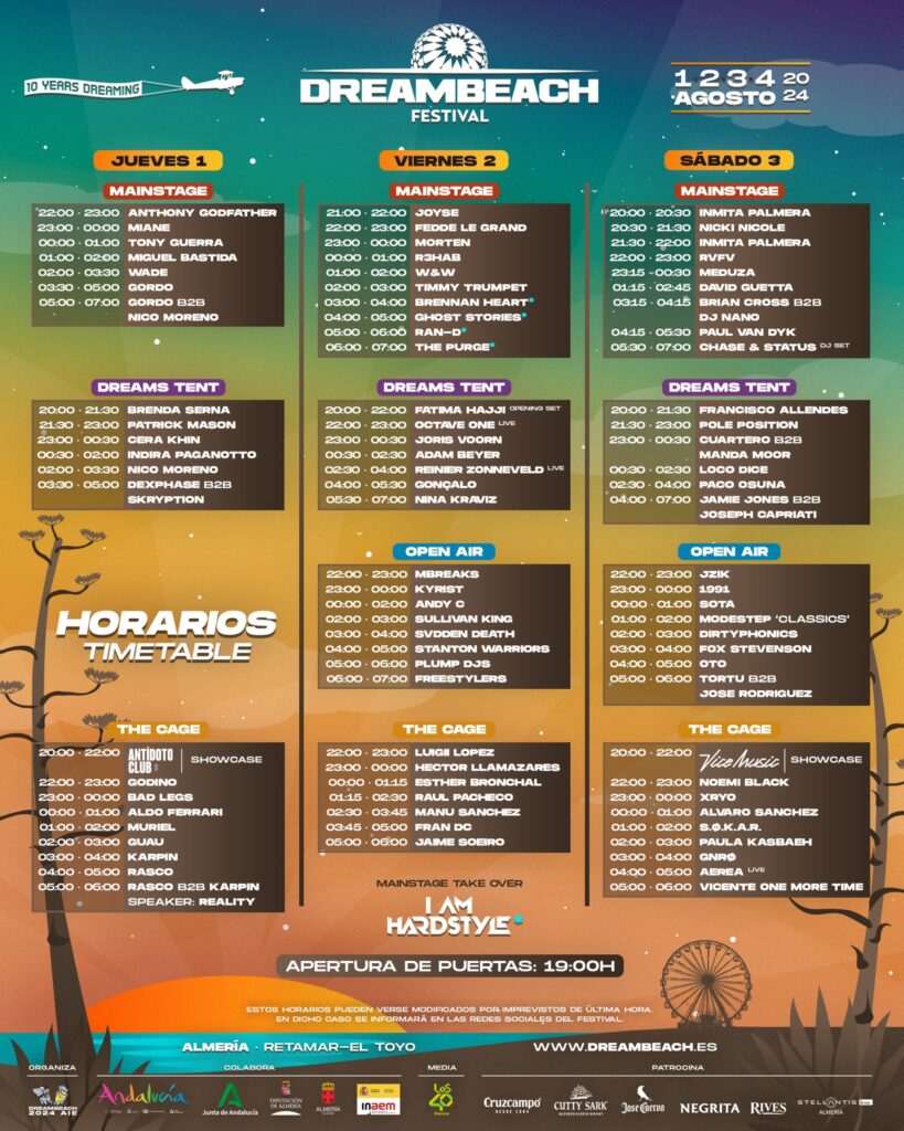 line up dreambeach 2024