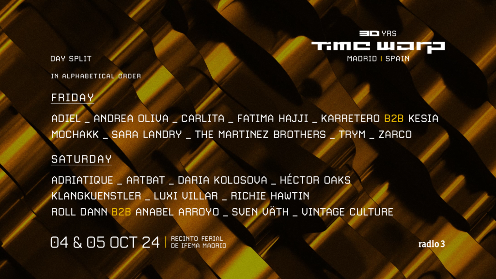 Cartel completo Time Warp Madrid