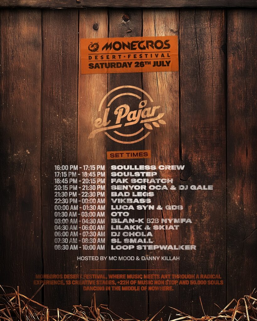 horarios monegros desert festival 2025