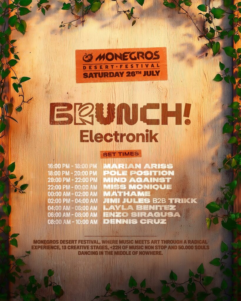 horarios monegros desert festival 2025