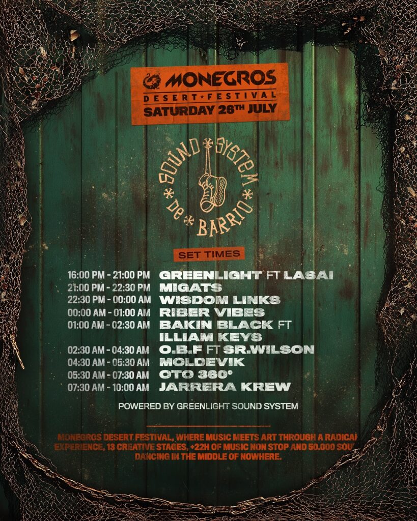horarios monegros desert festival 2025