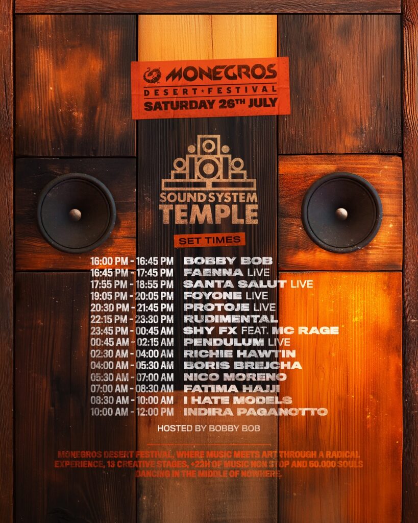 horarios monegros desert festival 2025