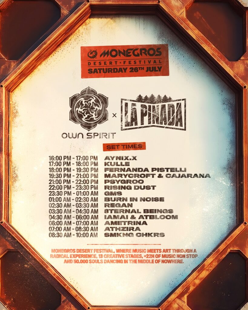 horarios monegros desert festival 2025