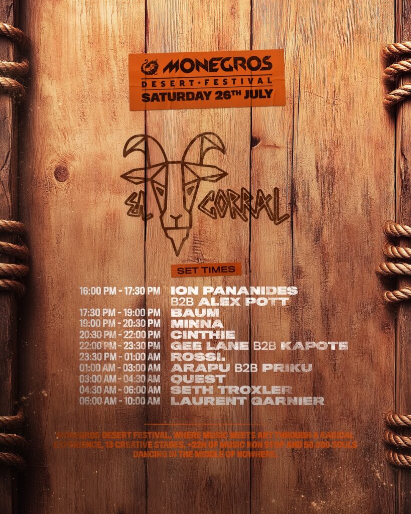 horarios monegros desert festival 2025