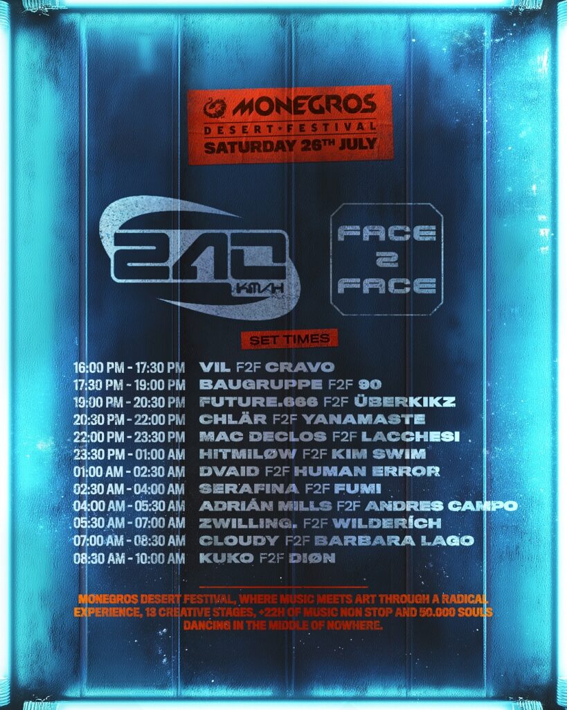 horarios monegros desert festival 2025