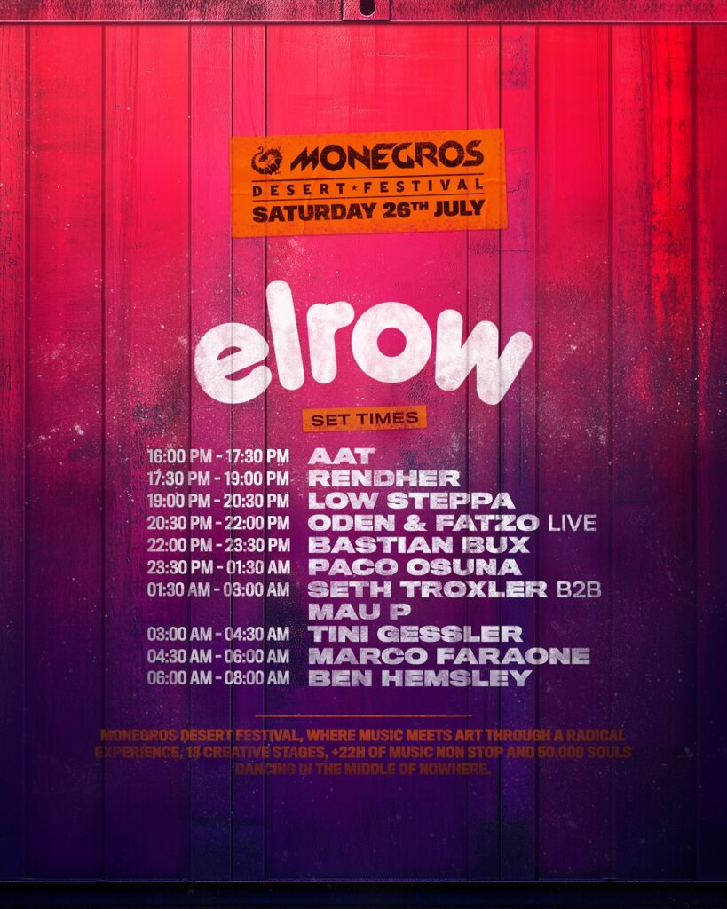 horarios monegros desert festival 2025